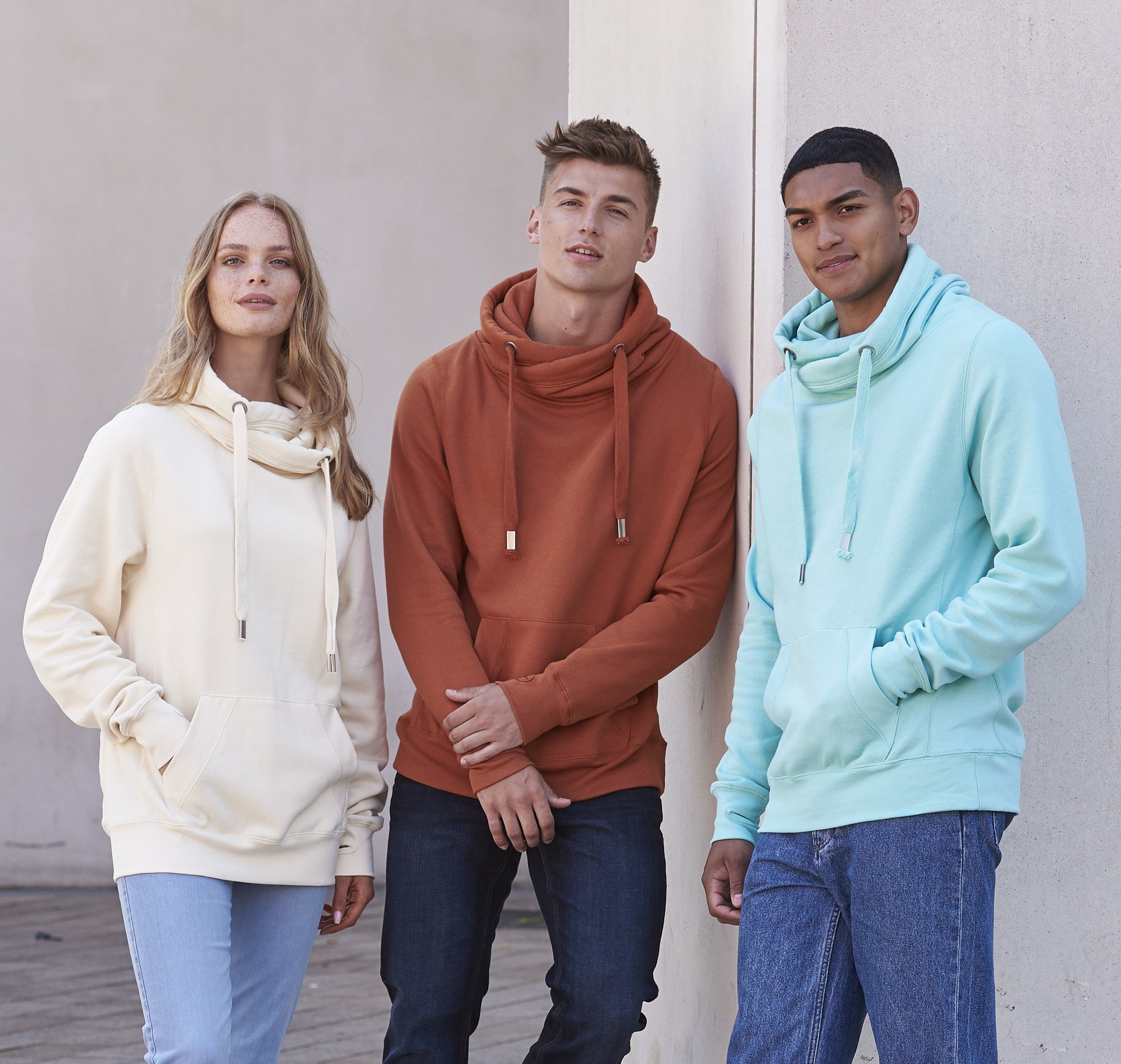 Cross Neck Hoodie | OXFORD NAVY