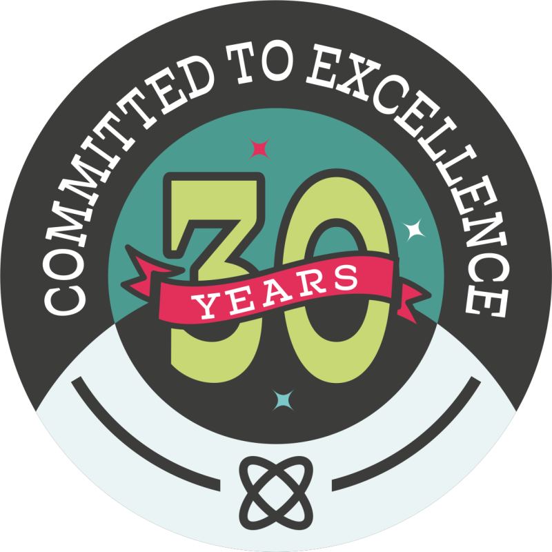 30 years in business logo