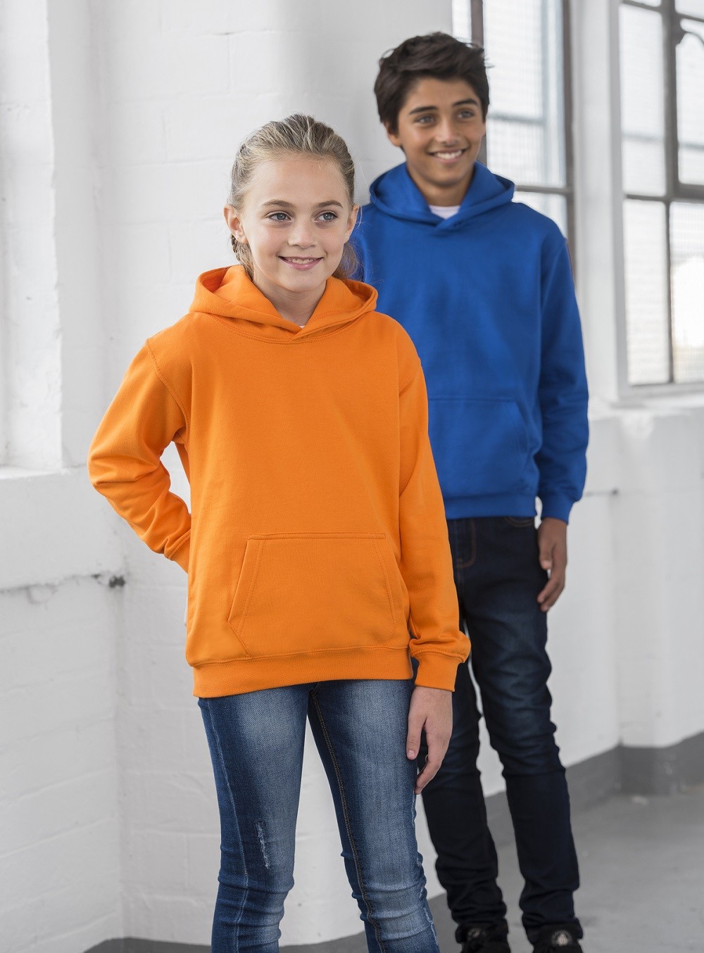 AWDis Just Hoods Kids Electric Sweatshirt Boys Girls plain colourful stand out